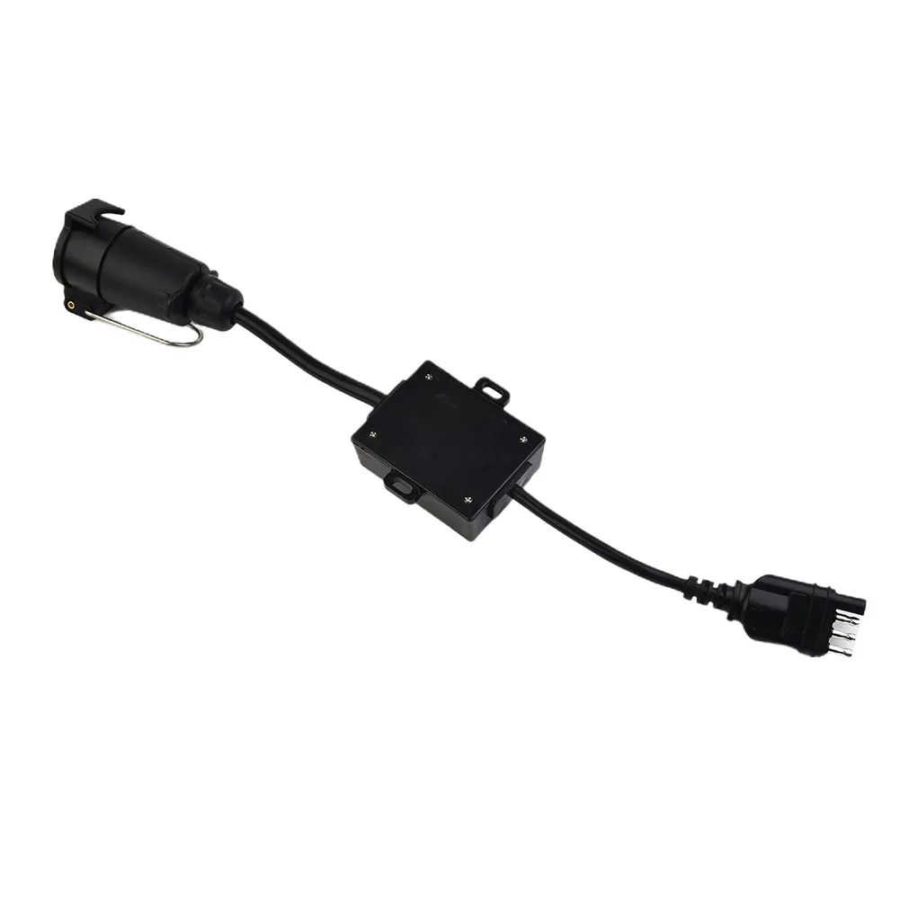 

Separate Brake Light Light Converter Tail Light American 4-pin To European 7-pin Connector Black New Practical