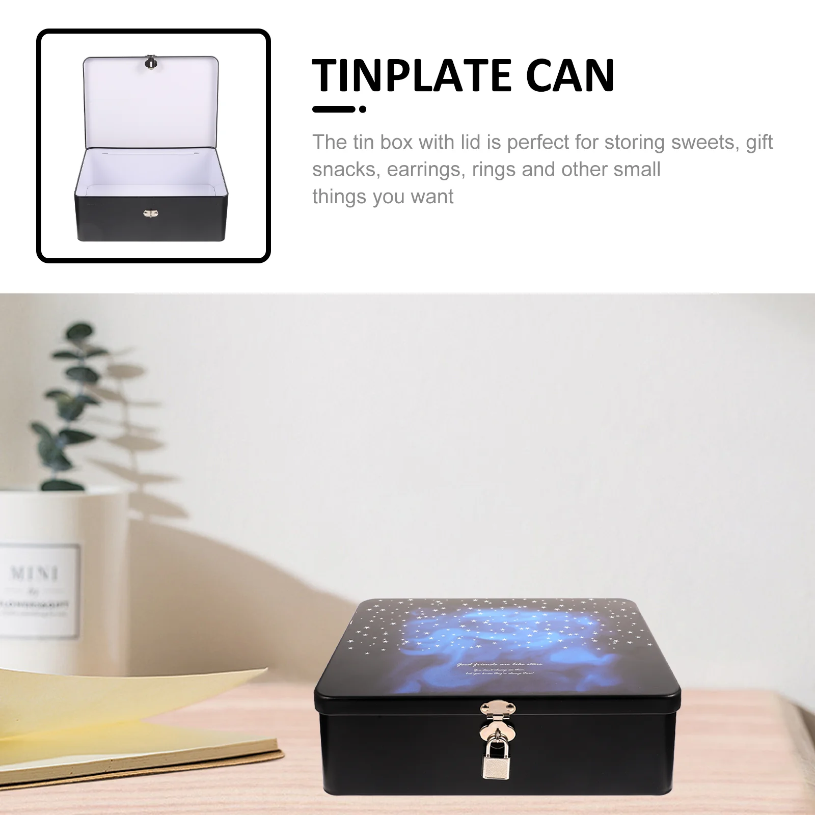 Коробка для хранения с замком копилка свадебный подарок органайзер ювелирных