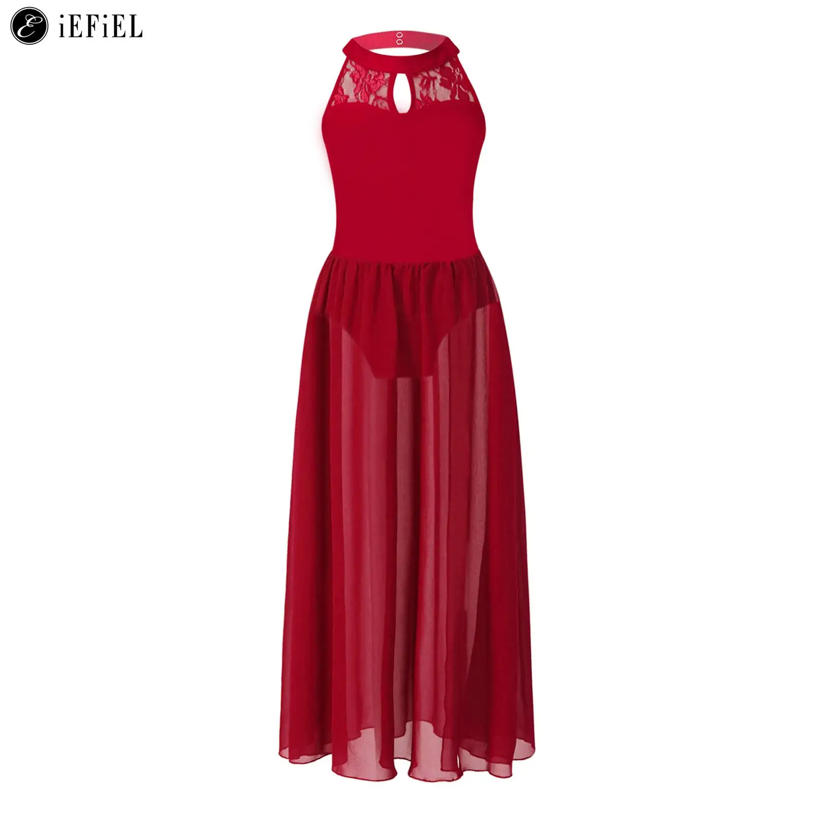 

Kids Girls Lyrical Dance Dress Modern Contemporary Costume Leotard Split Tulle Skirt Flowy Overlay Dresses Ballerina Dancewear