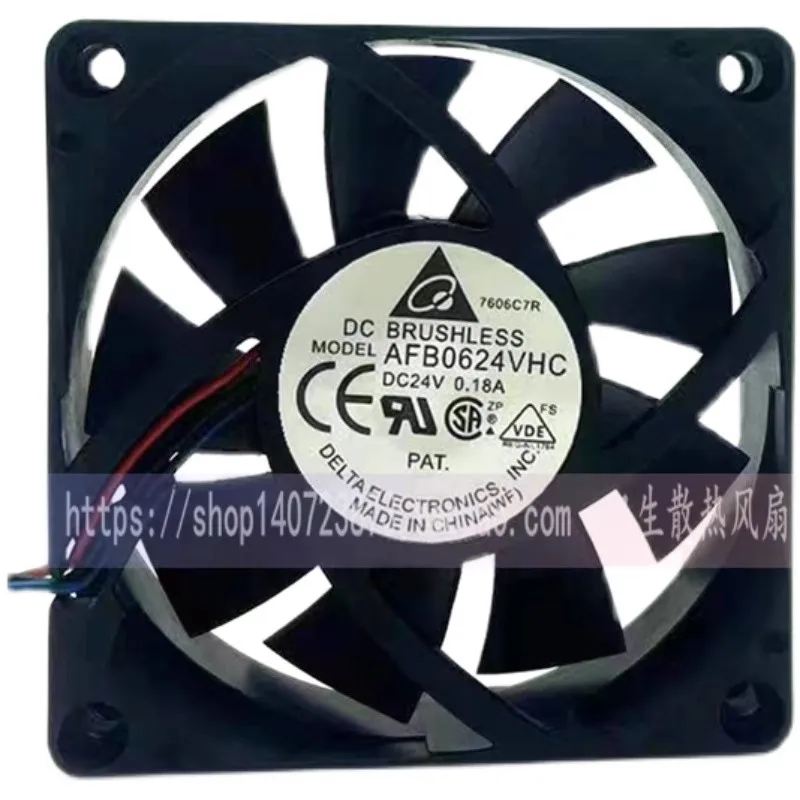 Оригинальный новый вентилятор охлаждения для Delta AFB0624VHC 24В 0.18A 6013 6 см шариковый преобразователь частоты охлаждающий вентилятор 60x60x13 мм