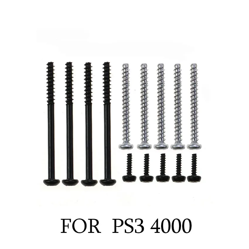 Фото Полный набор винтов для PS2 PS3 Slim 2000 3000 4000 70000 консоли, резиновая накладка на ножку, комплект крепежных винтов, запасные части №4