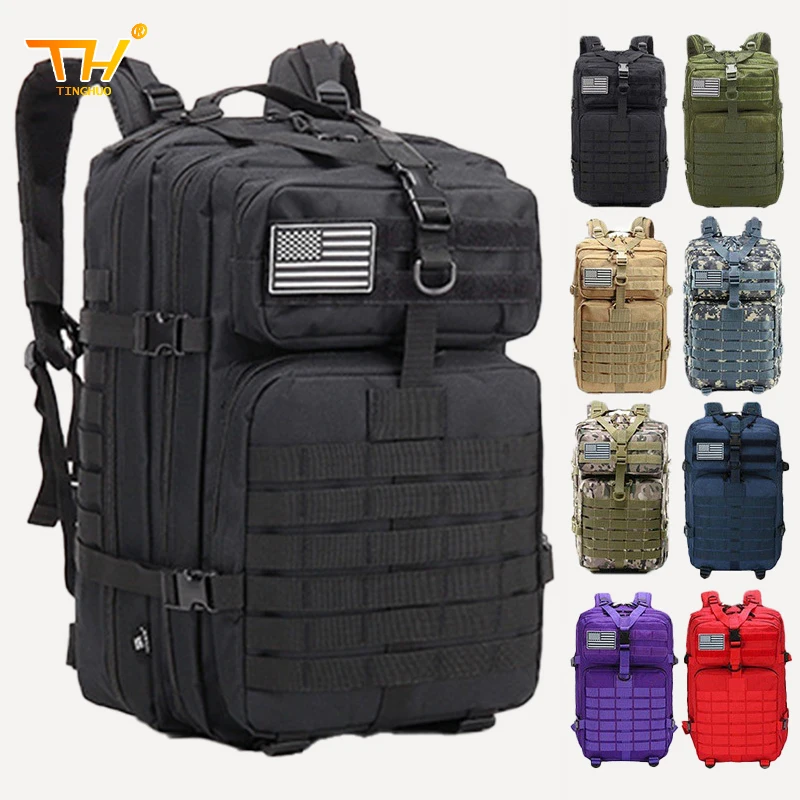 QT &amp QY 45L тактический рюкзак сумка для выживания охотничий MOLLE тренажерный зал