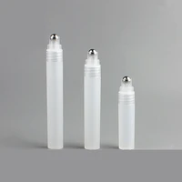 1pcs empty perfume roll roller ball bottle on plastic stainless steel liquids oil container refillable bottles holders 5ml10ml