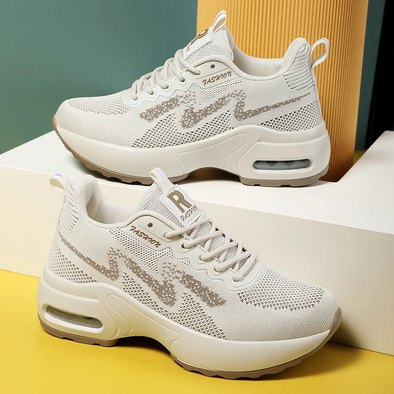 Engtoy Women Sneakers Spring Autumn Casual Sport Shoes Outdoor Mujer Platform Shoes Breathable Fly Weaving Feminino Footwear