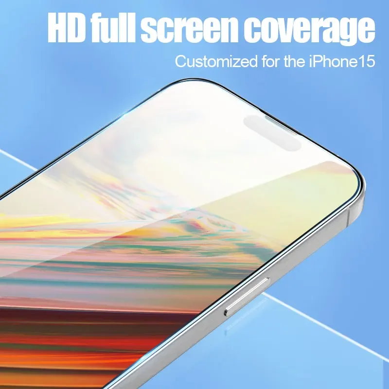 4 шт. Закаленное стекло Защитная пленка для iPhone 16 Plus 15 Pro 14 Max 13 12 11 X XR XS стеклянная