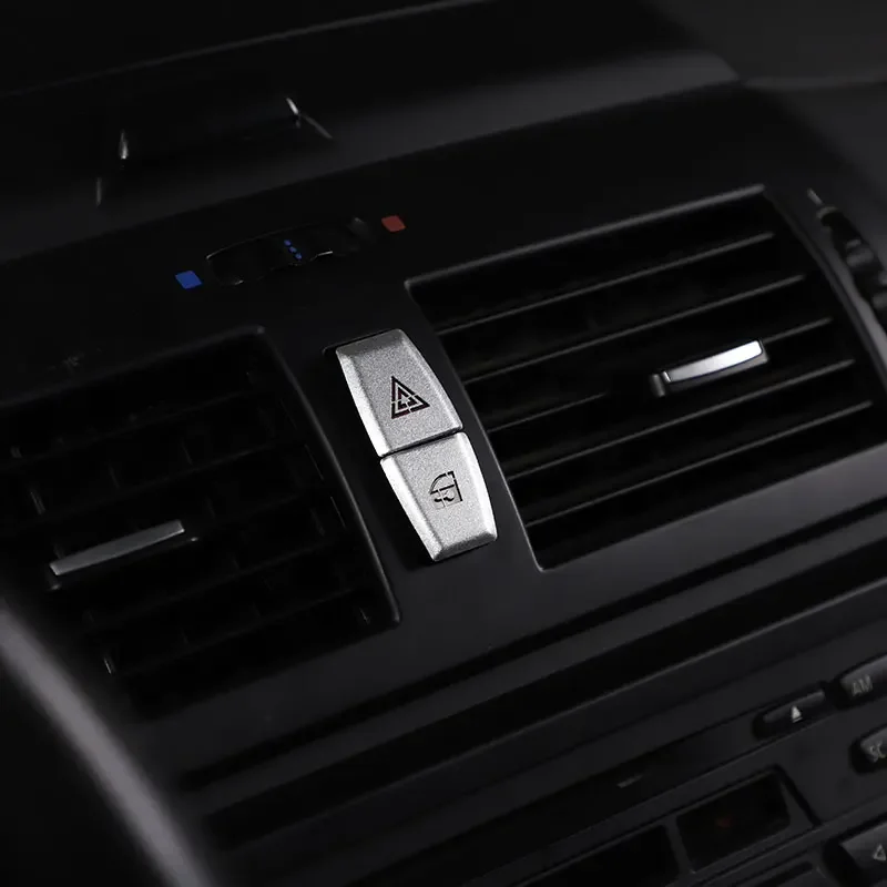 Для BMW X3 E83 2006-2010 серебристые кнопки из алюминиевого сплава для передней