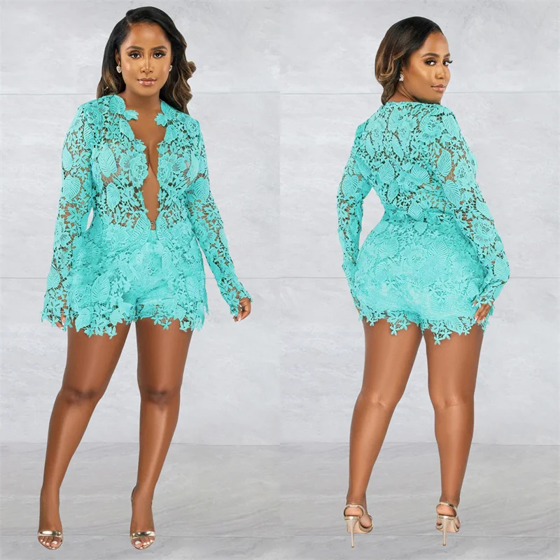 Женский кружевной комплект из 2 предметов с цветочным рисунком