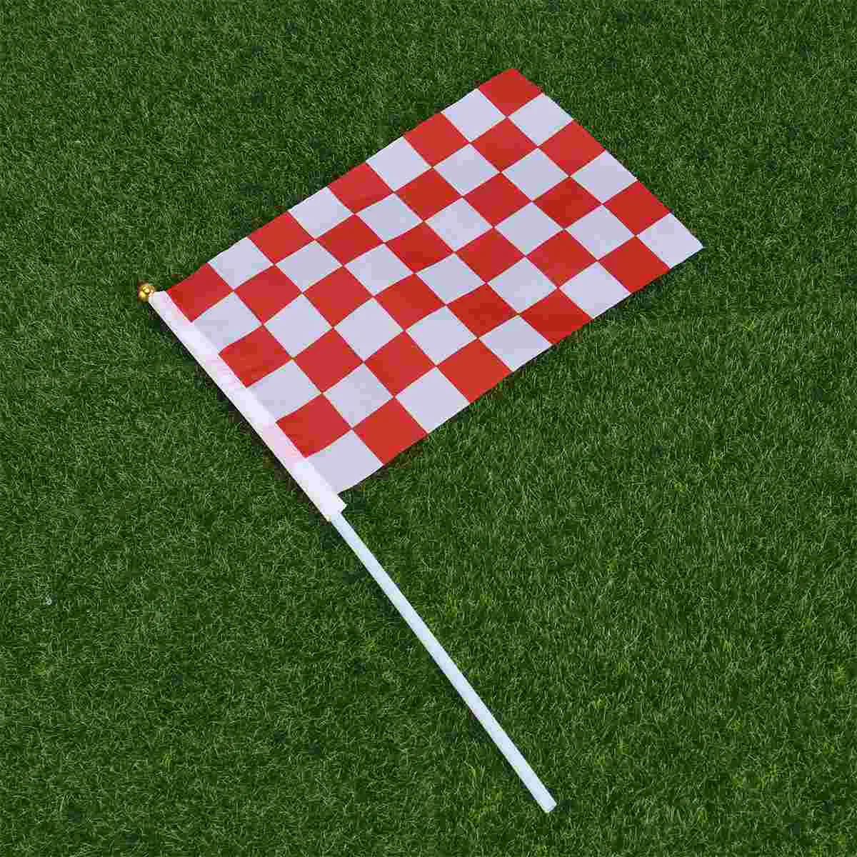 

Flag Checkered Racing Race Car Flags Official Party Finish Waving Crossed Double Whiteblack Supplies