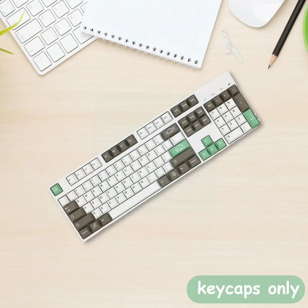

Нейтральные зеленые колпачки клавиш для Gmk Ursa Big Bear полный комплект оригинальных механических колпачков Клавиатуры 61/64/68 // 78/84/87/96/104/108 S1m9