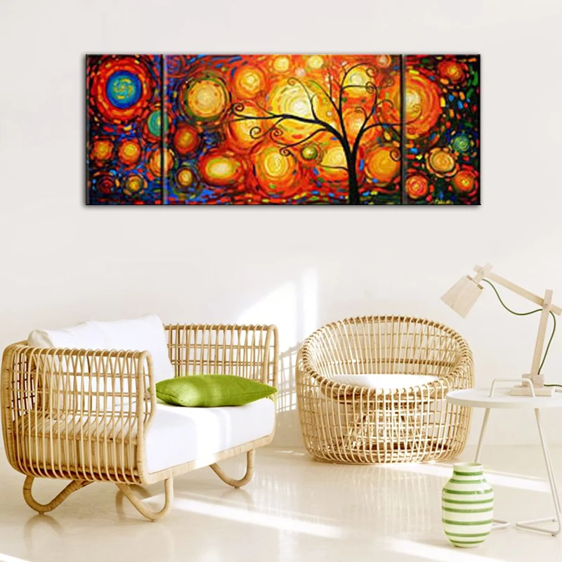 

Ручная роспись, красочная картина на удачу, современное полотно, настенное искусство, абстрактная Современная картина маслом для декора го...