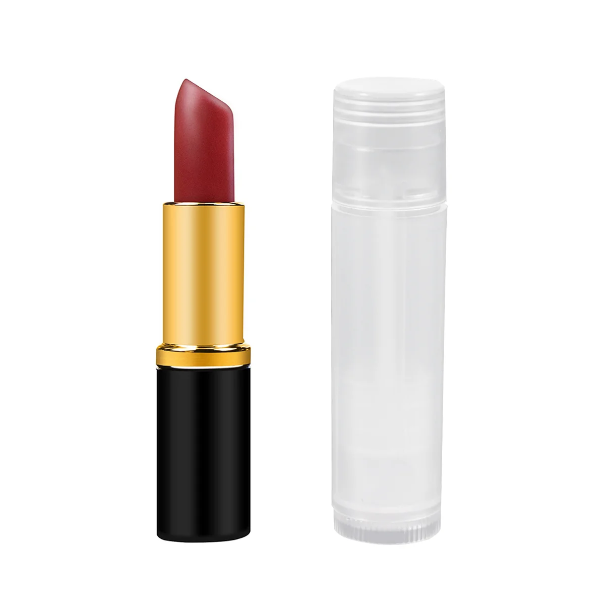 

50pcs Lip Balm Tube DIY Empty Container with Caps Lipstick Storage Tube