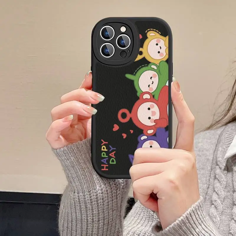 Lovely T-Teletubbies Phone Case Hard Leather For iPhone 14 13 12 Mini 11 14 Pro Max Xs X Xr 7 8 Plus