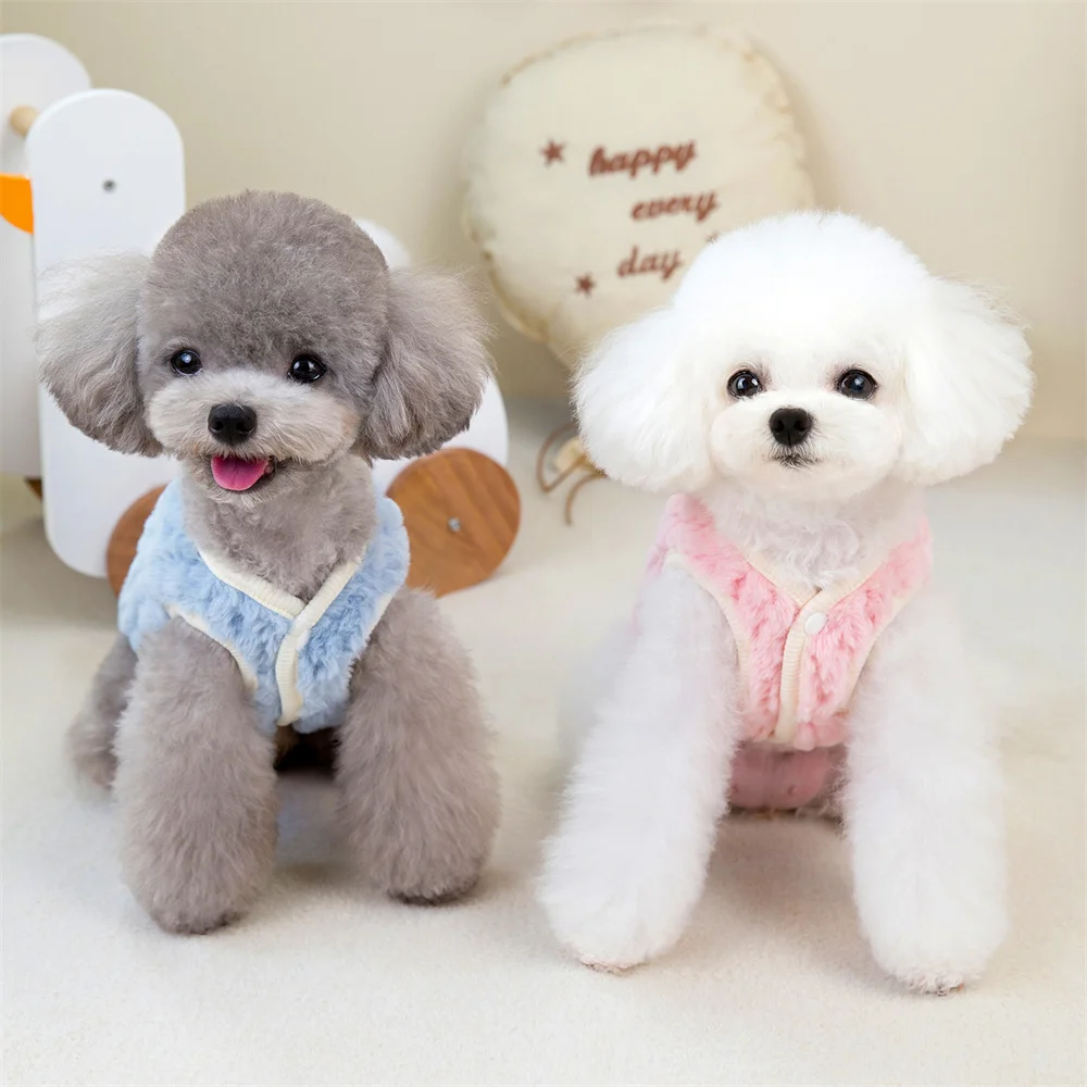 Осенне-зимнее пальто для щенков собак кошек куртка с пряжкой теплая флисовая