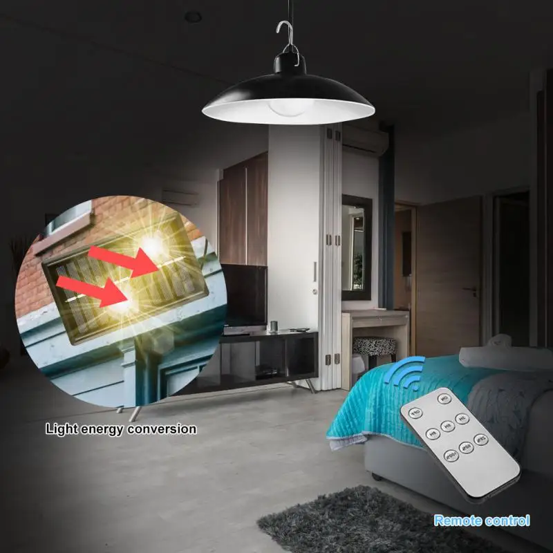 

Outdoor Solar Pendant Lights Street Lights Remote Control Waterproof Solar Shed Light For Courtyard Garden Porch Corridor Lamp