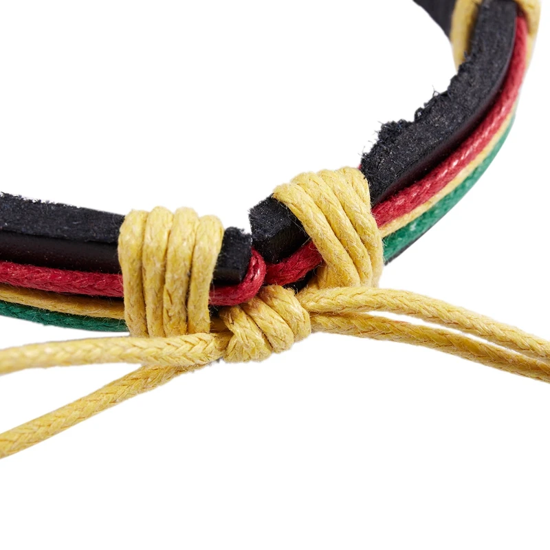 Кожаный браслет Rasta Jamaica Reggae