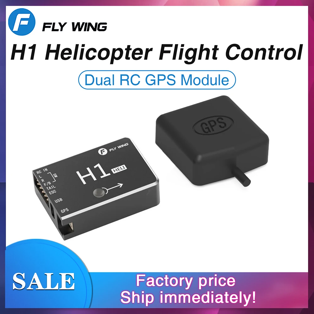 

FLY Wing H1 RC GPS Helicopter Flight Control 6CH Flybarless Gyro System for FW450L FW450 With Short /Long Cable Helicopter