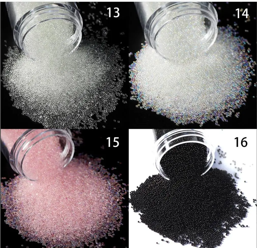 

Caviar Beads Crystal Tiny Rhinestones | Nail Decorations DIY Charms Nail Art Accessories Transparent Glass 0.5-0.7mm Caviar