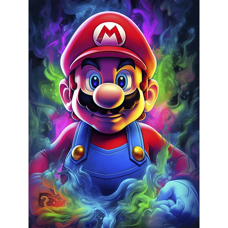 5d Набор Алмазной Живописи сделайте Свой Собственный Nintendo Mario Diy Горный Хрусталь