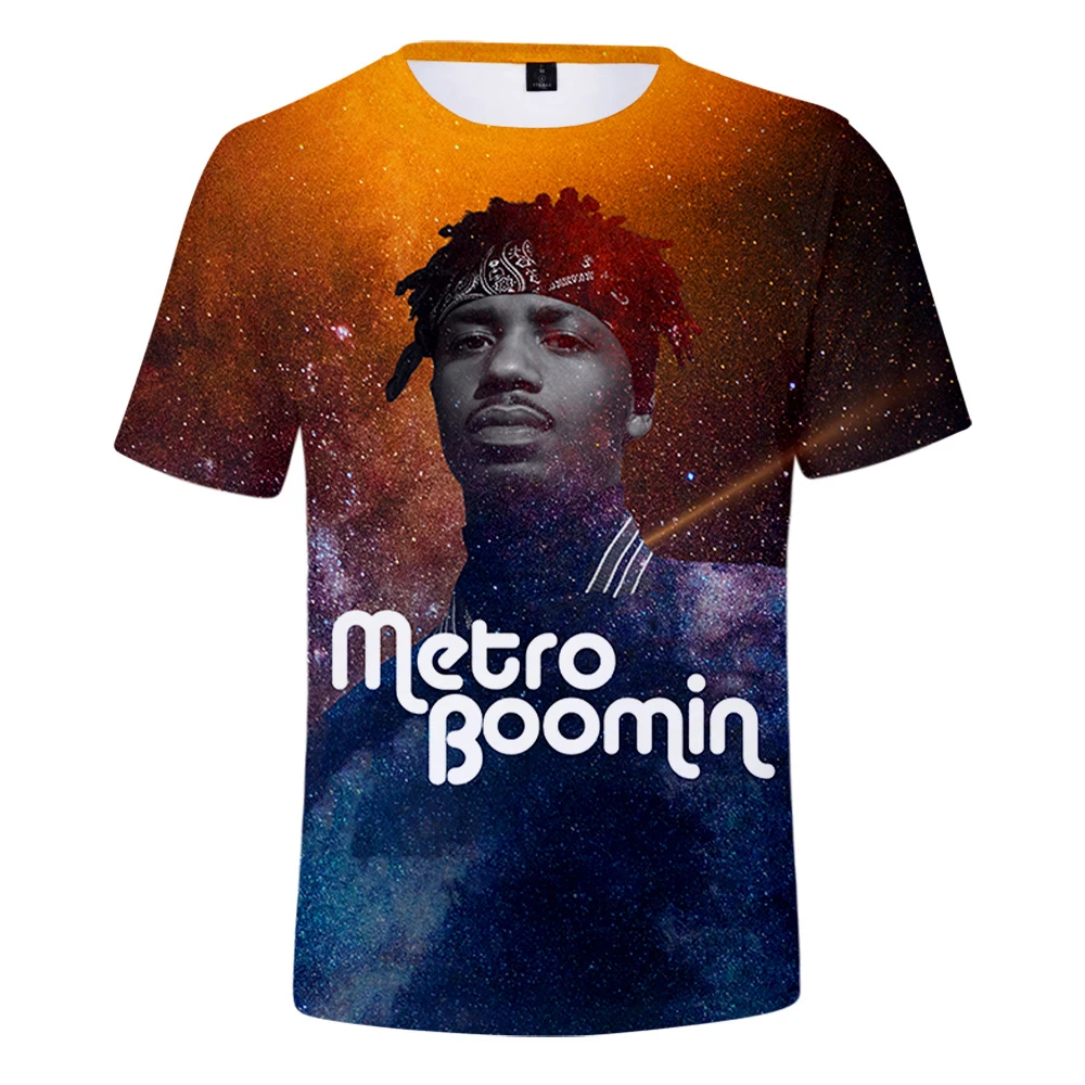 

Футболка Metro Boomin Rap с круглым вырезом и коротким рукавом для мужчин и женщин, футболка в стиле хип-хоп, рэпер 2022, Повседневная стильная 3d-одежд...