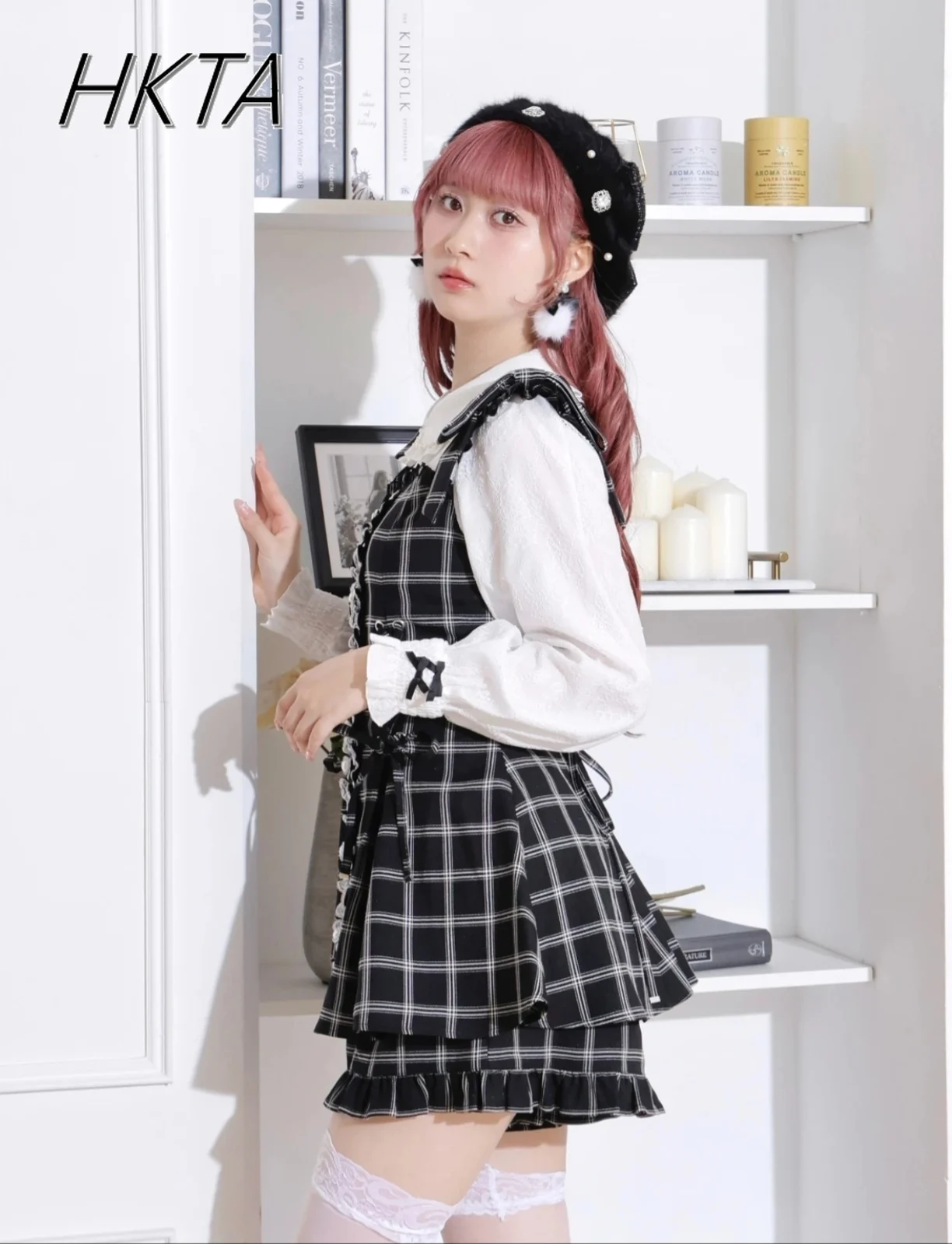 Японские минусы воротник с рюшами и лацканами рубашка длинными рукавами