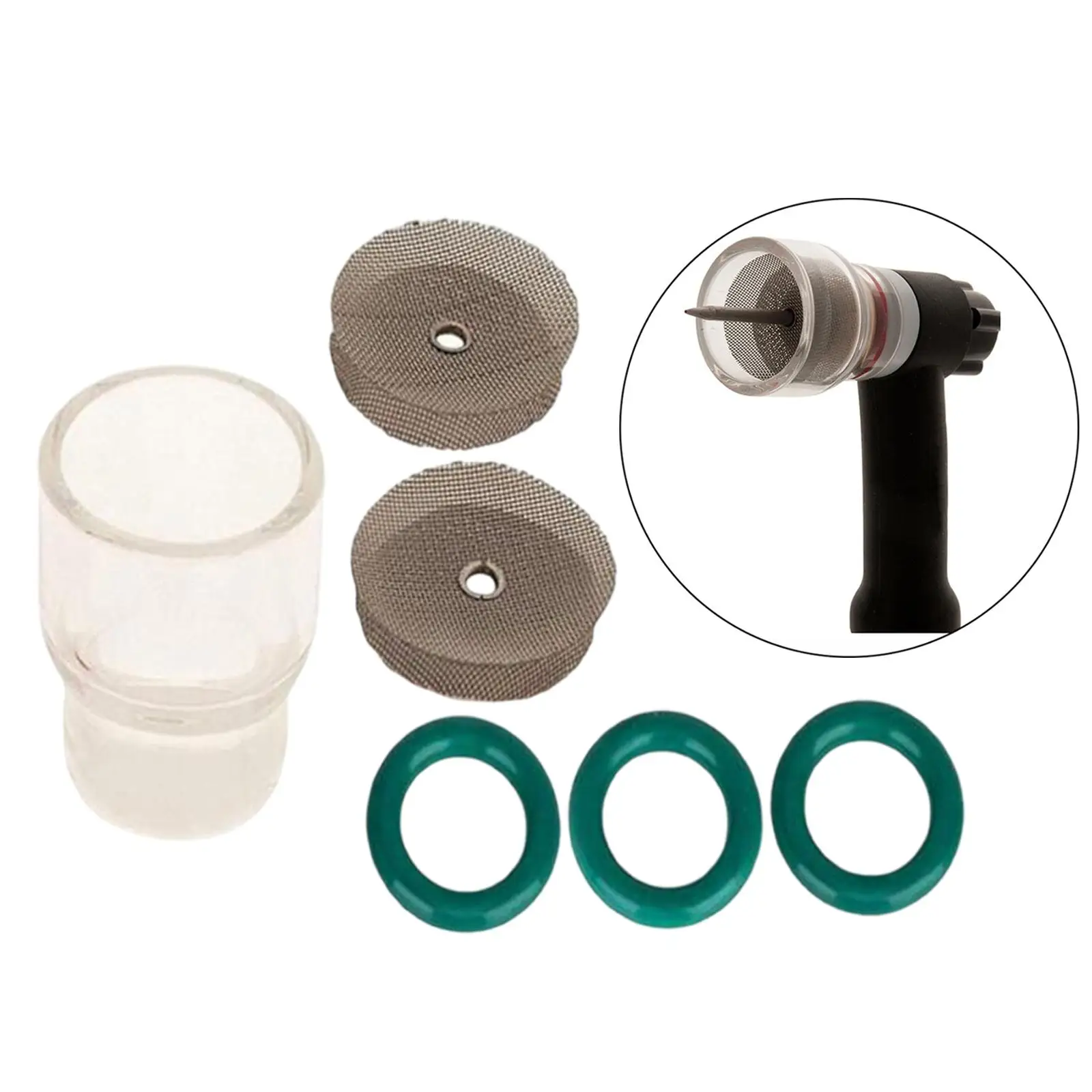 

6x #12 Glass Cup TIG Stubby Gas Lens for WP9/20/WP24/25/WP17/18/26
