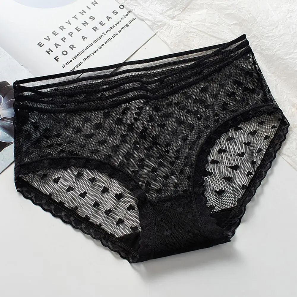 2022 Sexy Panties Women Girl Underwear Transparent Briefs Traceless Breathable Middle Waist Underpants Female Lingerie