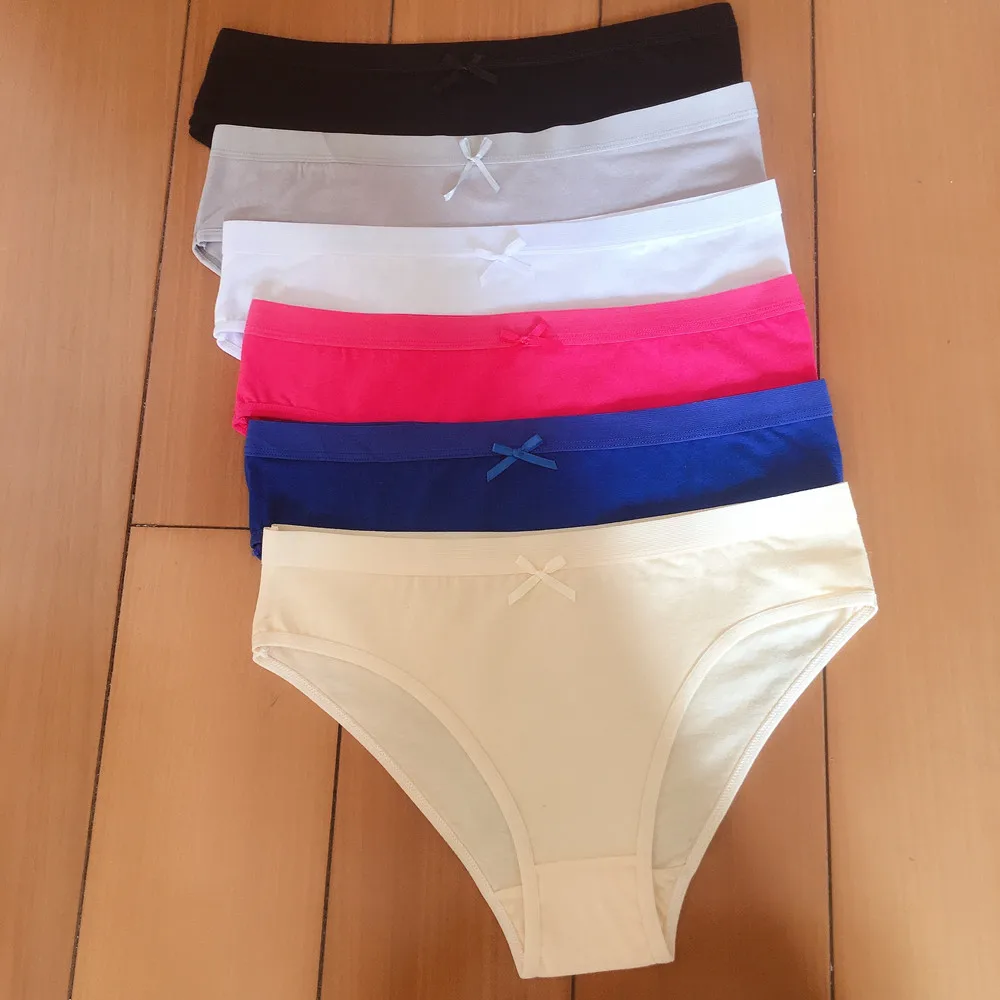 

3 Pieces White Black Cotton Panties Women Underwear For Female Briefs Large Size Solid Low Waist Ladies Lingerie Culottes Femme