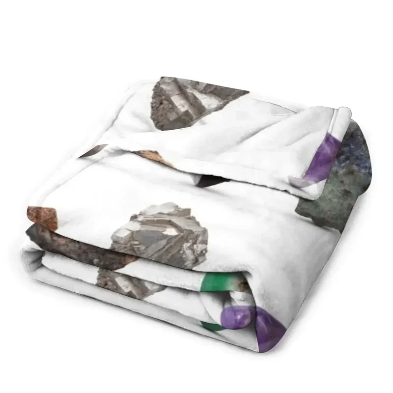 Одеяло для пикника с камнями минералами и кристаллами