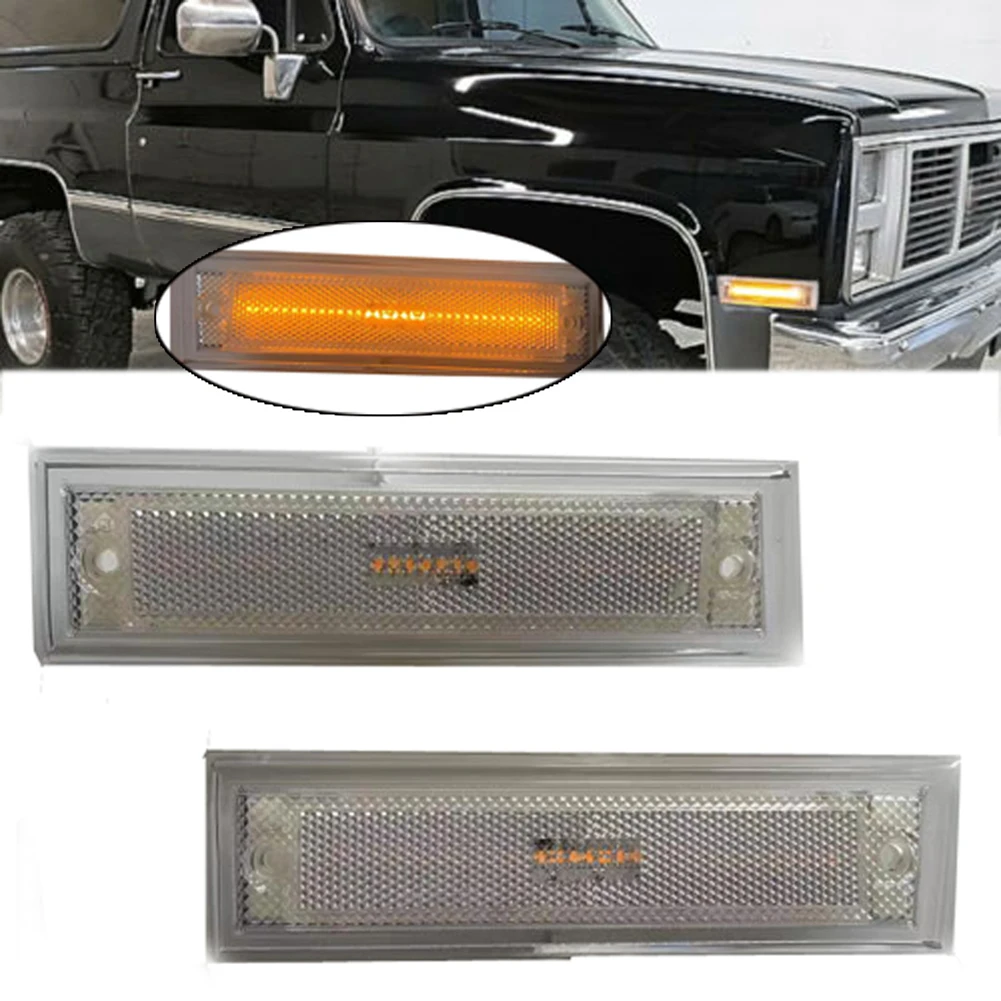 Car Light Side Marker Lamps For Chevrolet C10 C20 C30 GM2550115 GM2551107 LED Front Side Marker Lights 12-24V DC