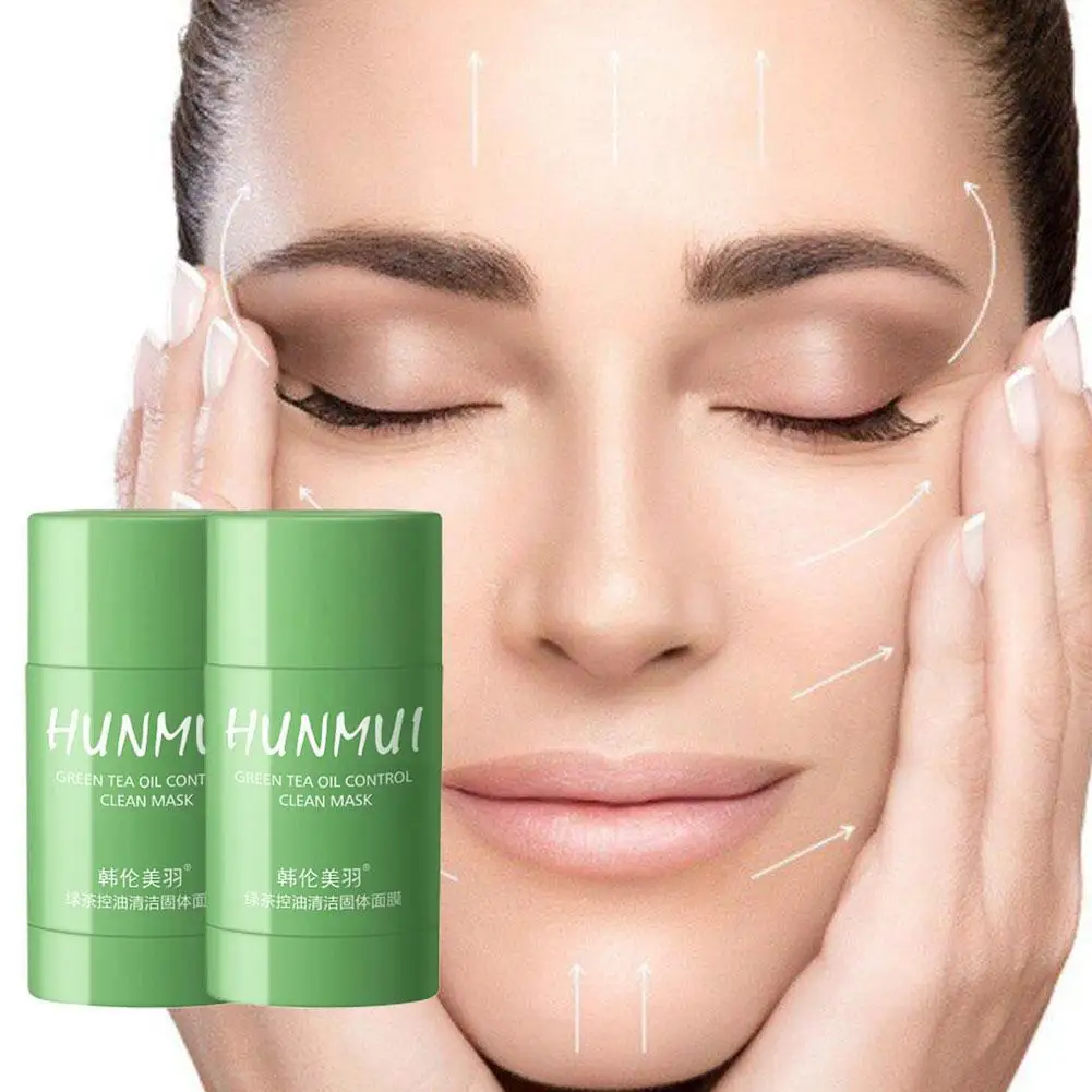 

Green Tea Cleansing Face Blackhead Acne clear Mud Oil Moisturizing Care Clay Control mask Purifying Skin A5M2