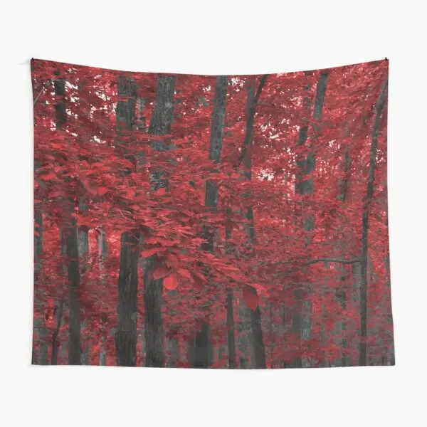 

The Red Forest Tapestry Home Decor Bedspread Yoga Art Travel Mat Printed Colored Decoration Beautiful Room Living Towel Hanging