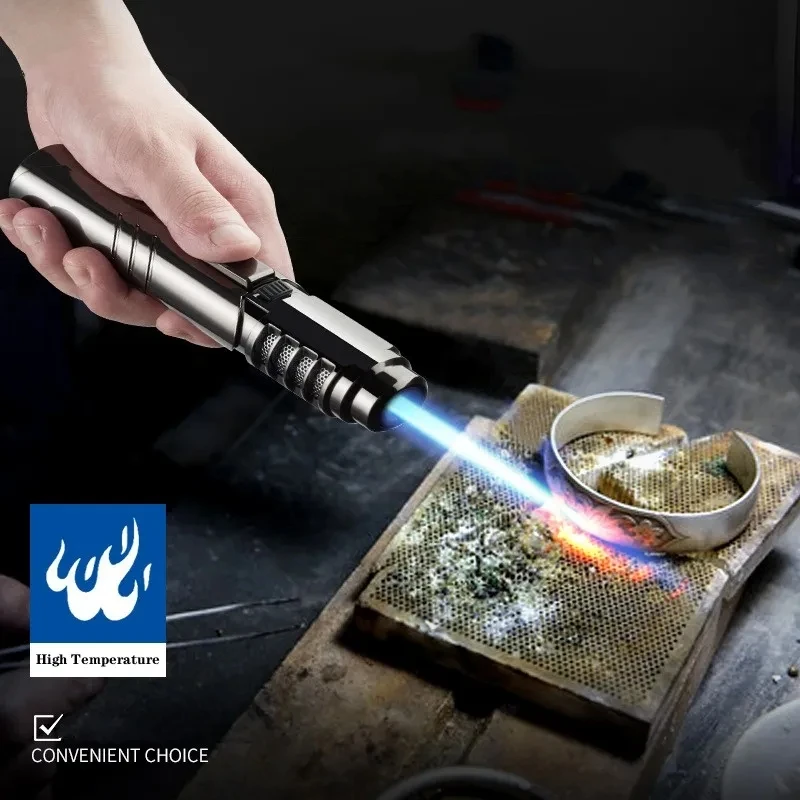 Металлическая Бутановая газовая зажигалка с распылителем высокой температуры