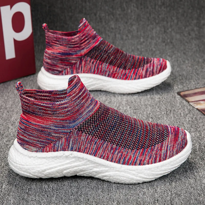 

Sneakers Knitted Men Breathable Running Walking Sport Shoes Unisex Light Soft Outdoor Couple Shoes Athletic Sneakers Women Shoes