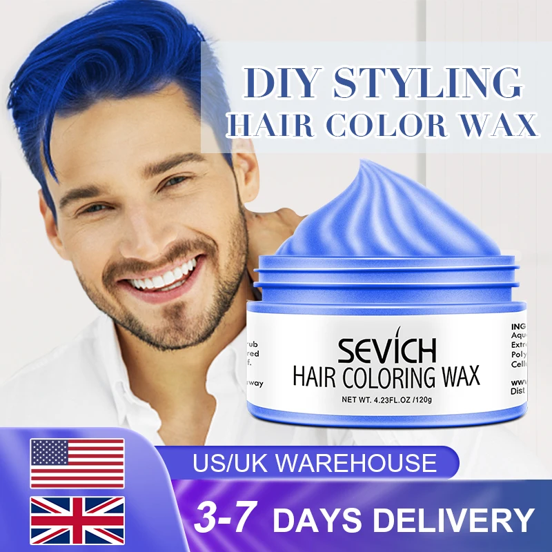 S Hair Color Wax Strong And Hold Unisex Hair Wax Black Color Hair Clay Temporary Hair Dye For Hair Styling