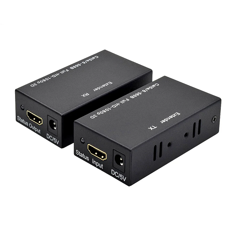 1080P 60 м HDMI-совместимый удлинитель Ретранслятор Rj45 Cat5e Cat6 Ethernet-кабель передатчик и