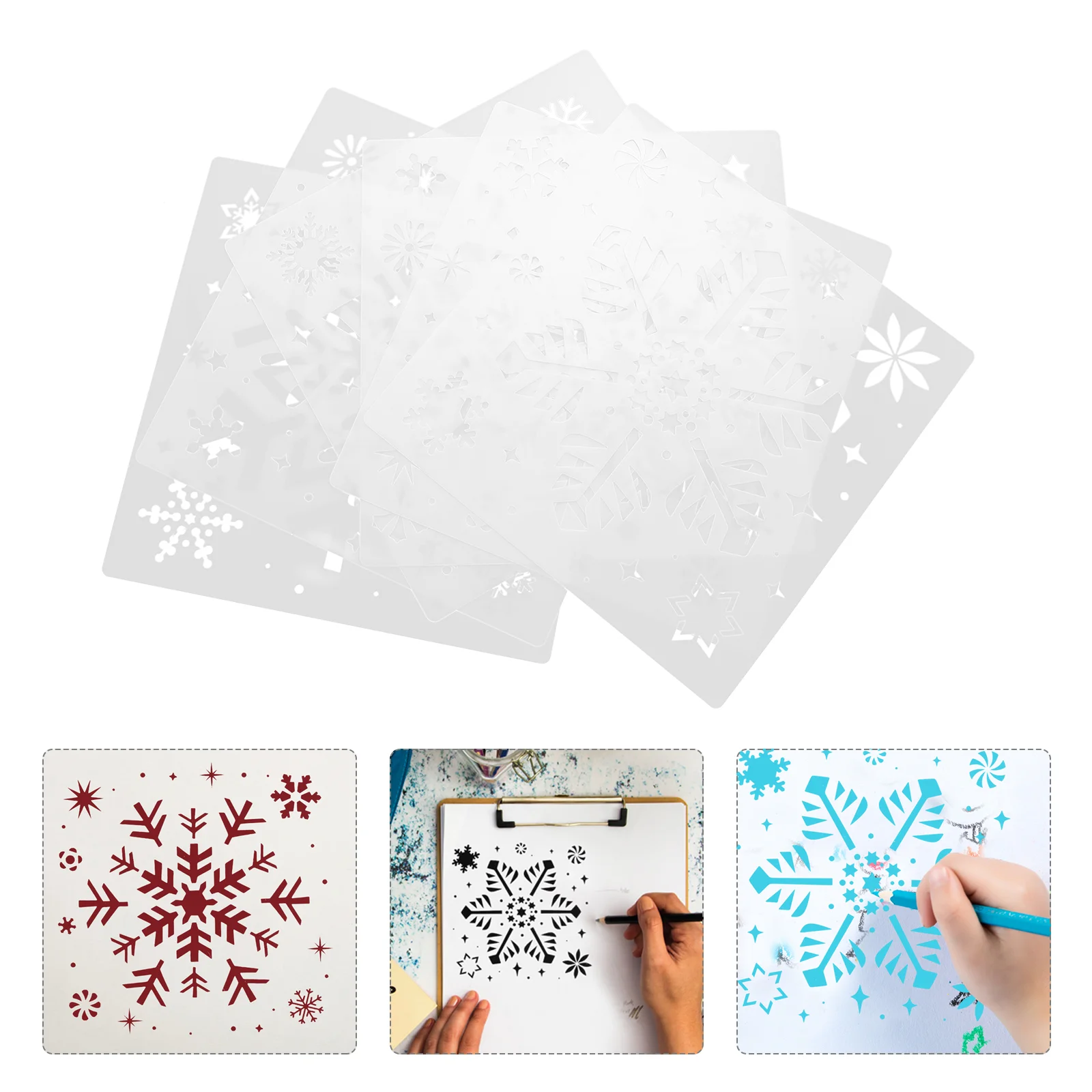 

Stencil Snowflake Christmas Stencils Template Painting Diy Drawing Templatesscrapbook Reusable Party Holidaywall Floor Snow