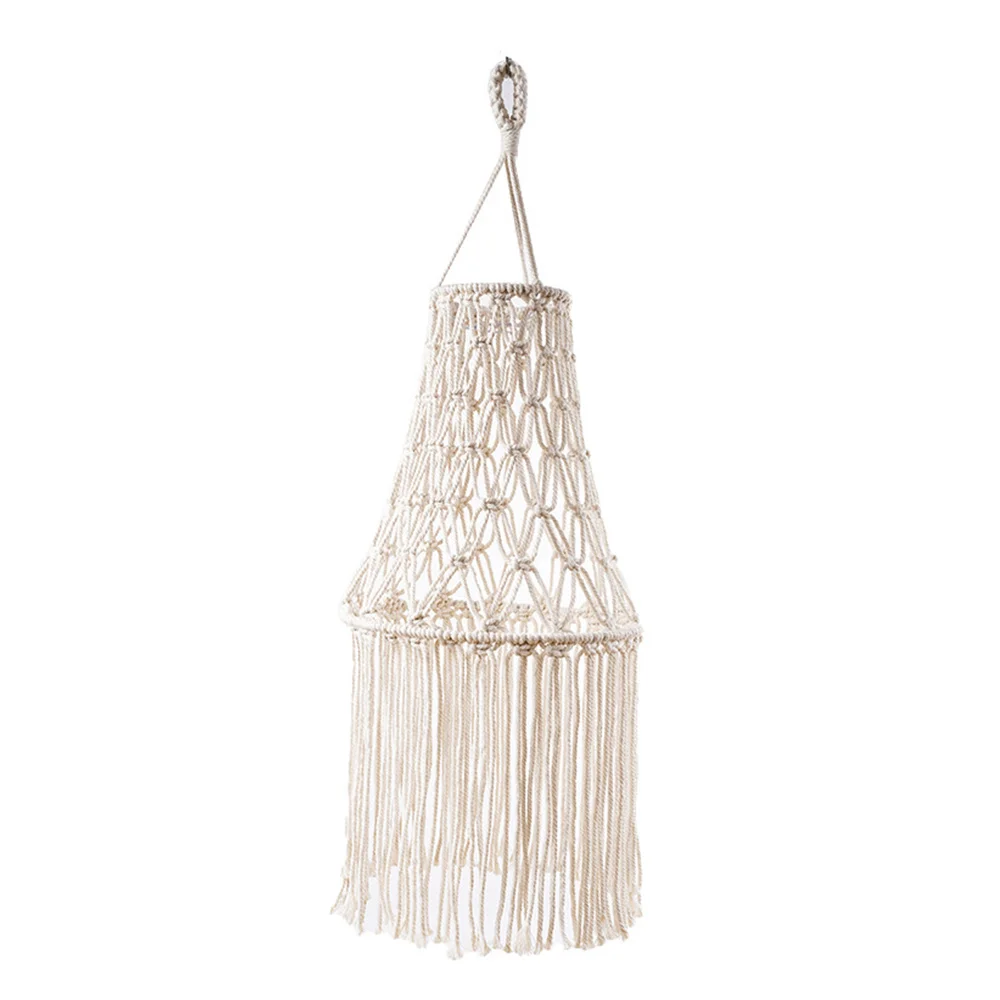 

Handmade Macrame Lamp Shade Boho Hand Woven Hanging Light Cover Boho Decor Macrame Tapestry Home Living Room Decor