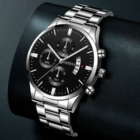 fashion mens watches luxury men stainless steel quartz wristwatch male business casual sports leather clock relogio masculino