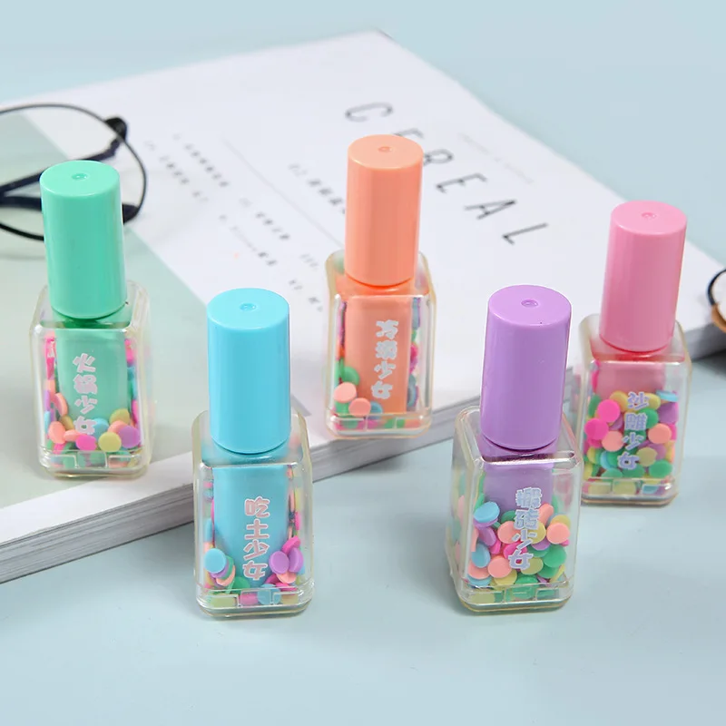 1pcs Hyunya Small Flower Nail Polish Highlighter Pen Cute Kawaii Graffiti Marker Paint Stationery Drawing Lovely Sweet