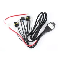 universal 35w 12v xenon headlight wiring harness hilo hid battery relay wire controllor harness cable for car auto headlamp