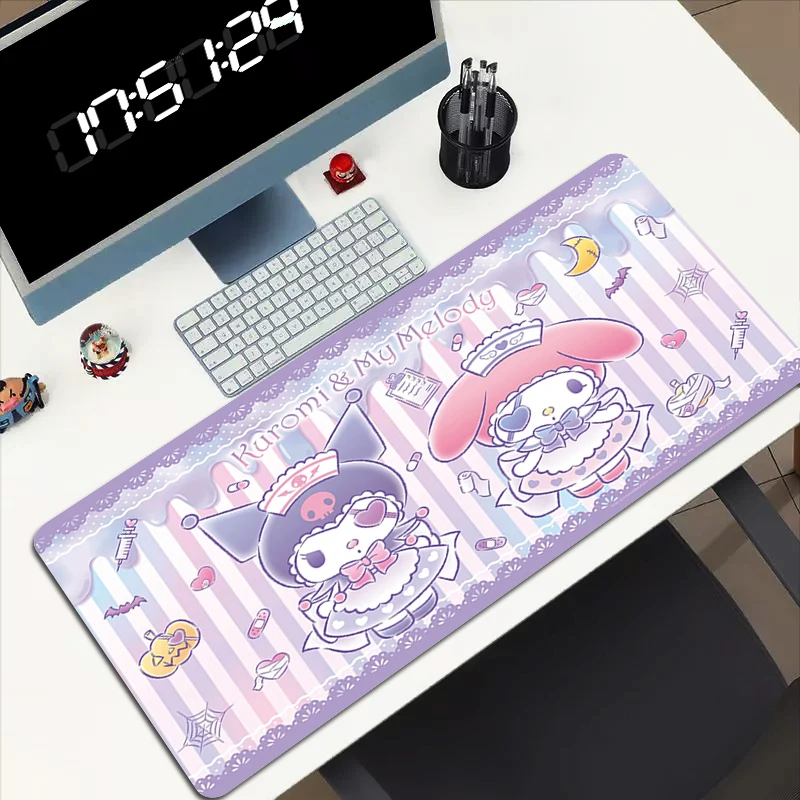 

Коврик для мыши Kawaii Kuromies Xxl, игровой коврик для клавиатуры, милый Настольный коврик, аксессуары для компьютерных игр, настольные коврики, ков...