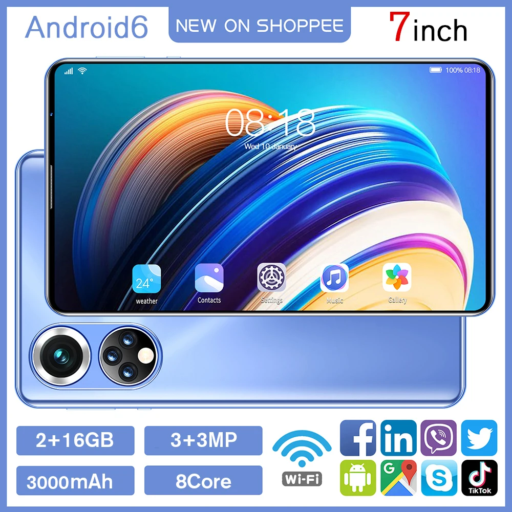 Планшетный ПК X50 7 дюймов 2 Гб RAM 16 ROM 3G LTE 3/3MP 800X1280 Android 6 Bluetooth планшетный с чехлом
