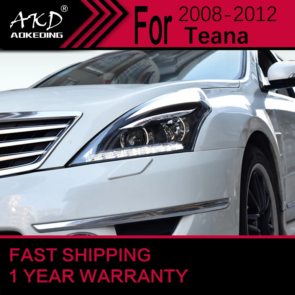 Фото Автомобильные фары для Nissan фара Teana 2008-2012 Altima, передняя фара Drl, объектив проектора, автомобильные аксессуары №5