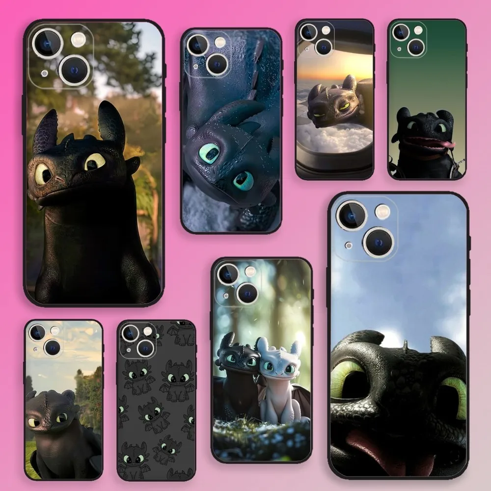 Фото Милый чехол для телефона с Т-образным вырезом для iPhone 15,14,13,12,11,Plus,Pro Max,XS,X,XR,SE,Mini,8,7 мягкий силиконовый черный чехол №1