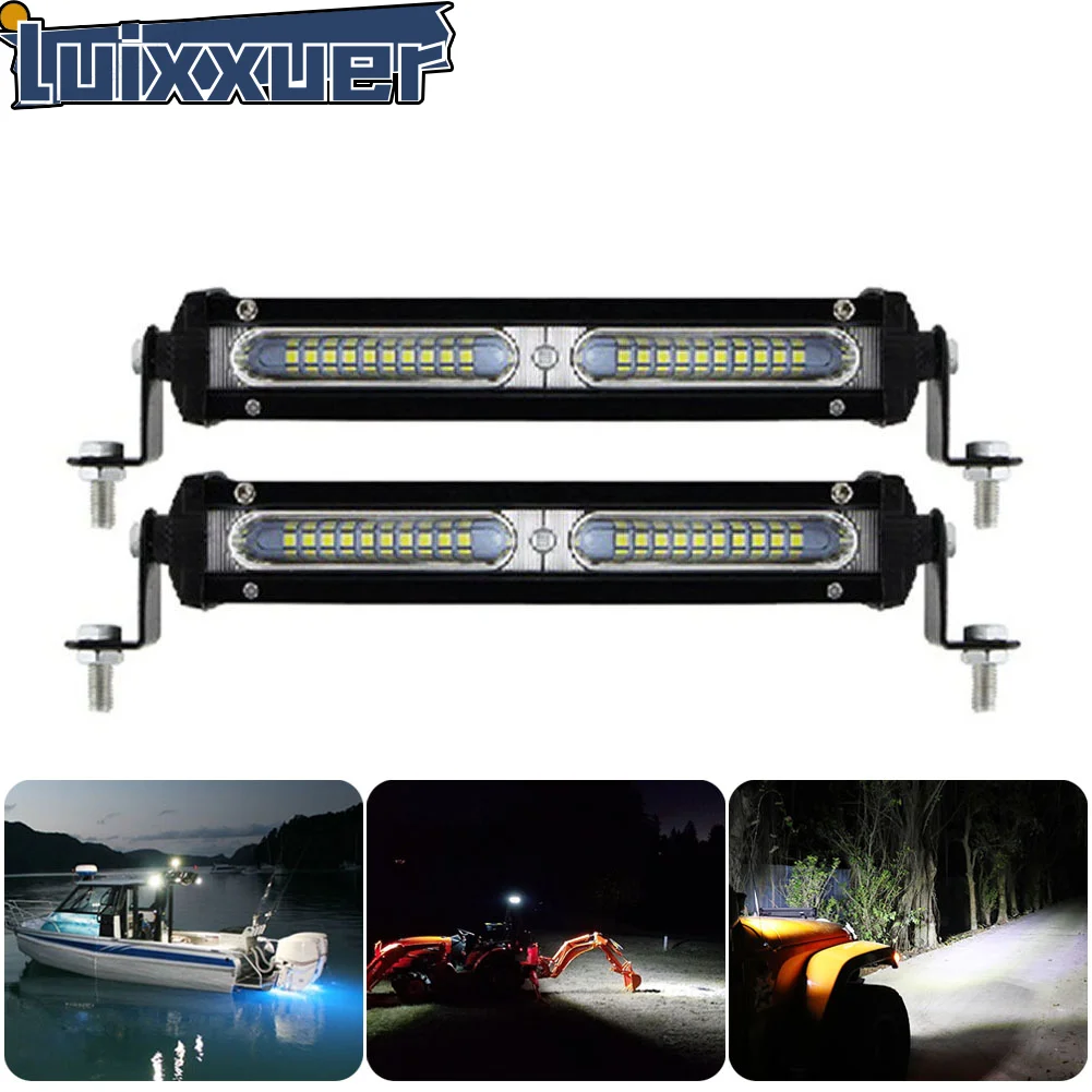 

Luixxuer 4x4 Off road Led Light Bar 7" inch Driving Fog Lamp Work Light Led Bar For Motorcycle Offroad SUV ATV Tractor 12V 24V