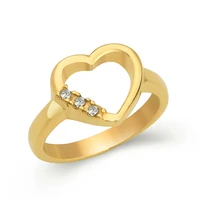 women stainless steel heart rings fashion minimalist jewelry accessories wedding gifts