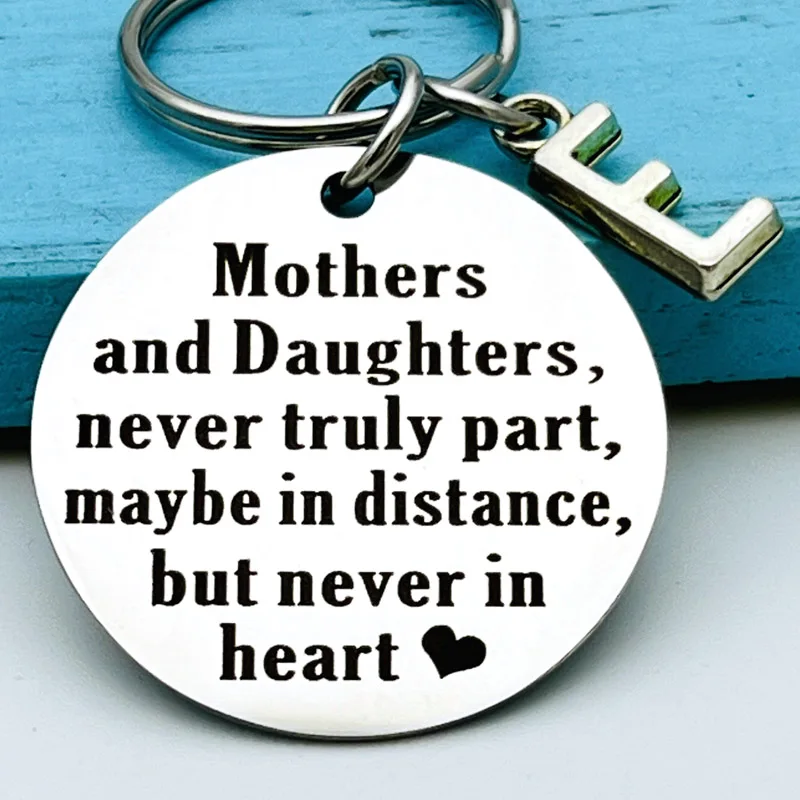 

Mother Daughter Gift Mothers and Daughters Never Truly Part, Maybe In Distance. Mother Daughter Keychain Gift for Mom