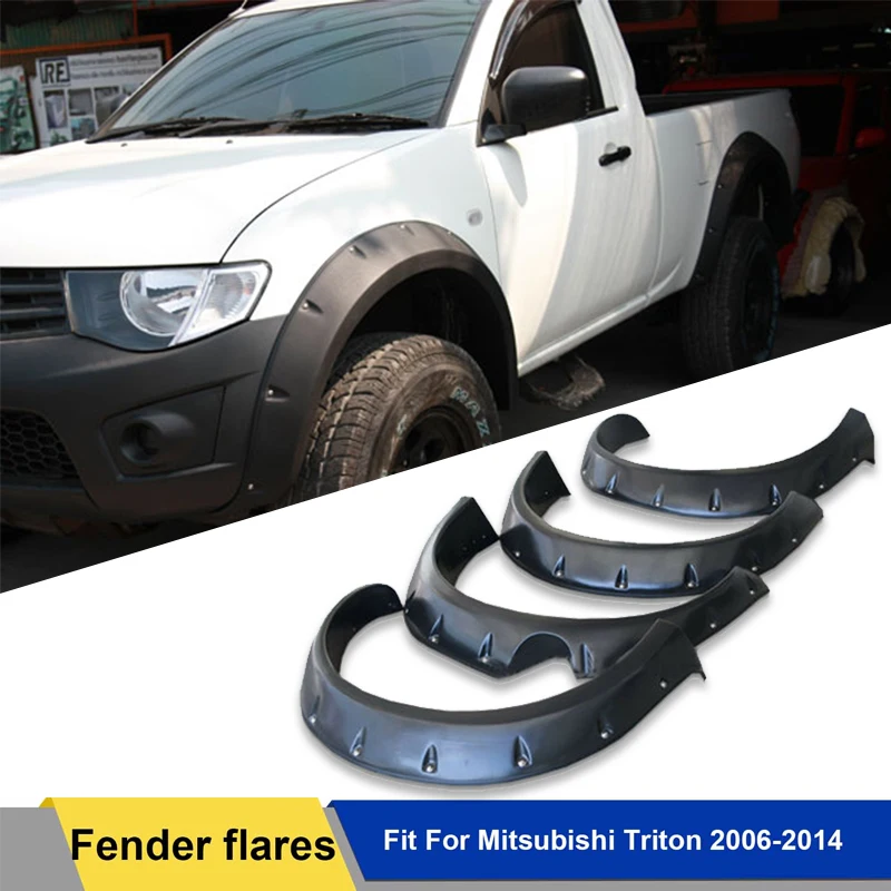 

Fender Flare Wheel Arch Accessories for Mitsubishi Triton 2006 2007 2008 2009 2010 2011 2012 2013 2014 for Mitsubishi L200 Black