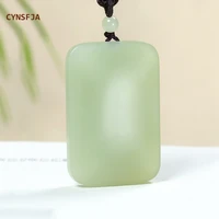 cynsfja new real rare certified natural hetian nephrite lucky amulet peace jade pendant lighter green high quality elegant gifts