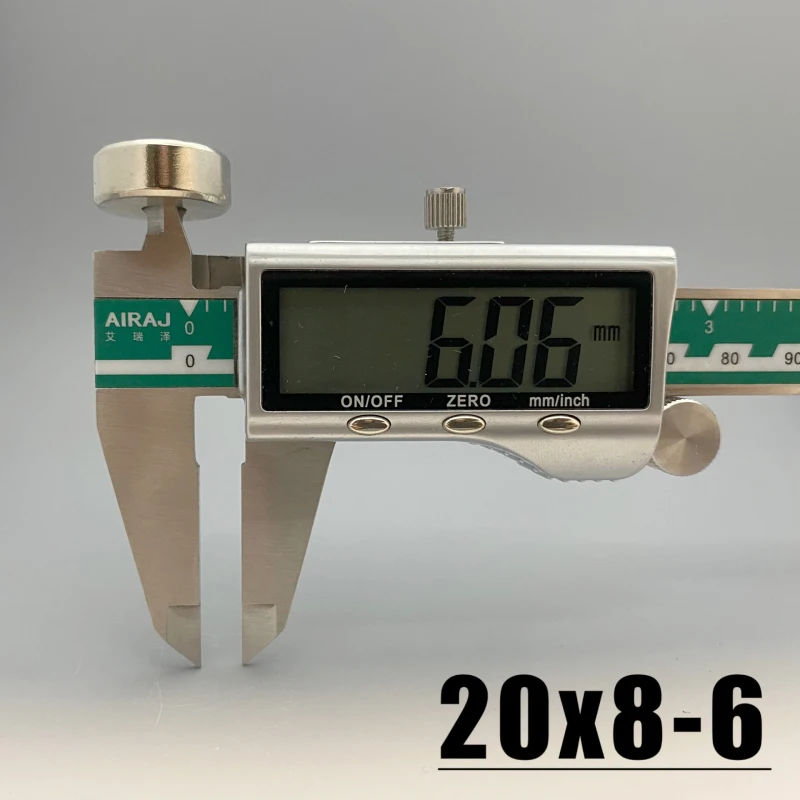 1/2/5/10 шт. 20*8-6 мм неодимовый дисковый магнит 20x8 отверстие 6 сверхмощный сильный
